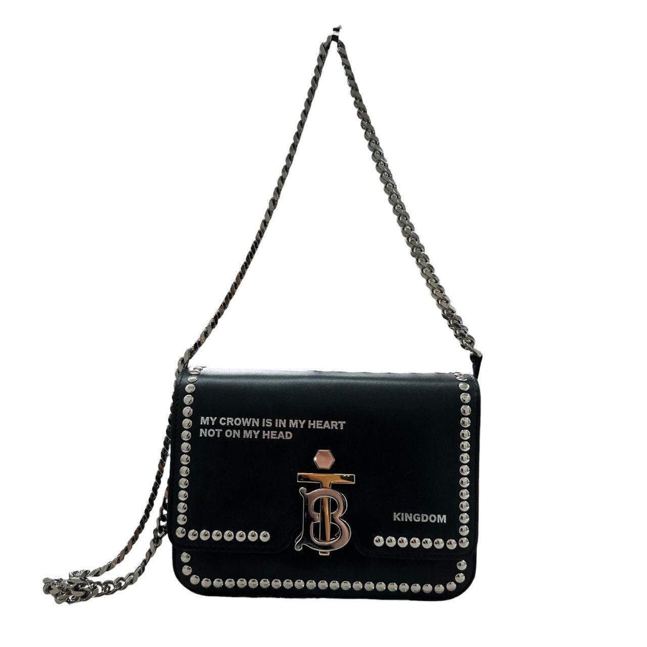 美品 BURBERRY バーバリー ブラック シルバー金具 ゴールド金具 レザー