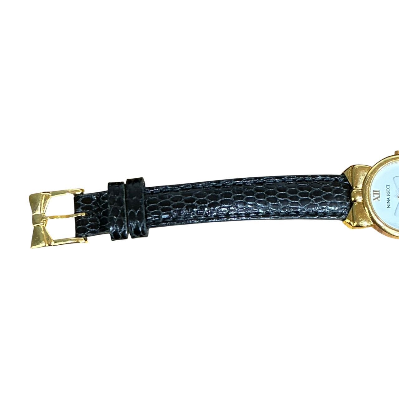 稼働品 ニナリッチ NINA RICCI D953 リボン クオーツ QZ レディース