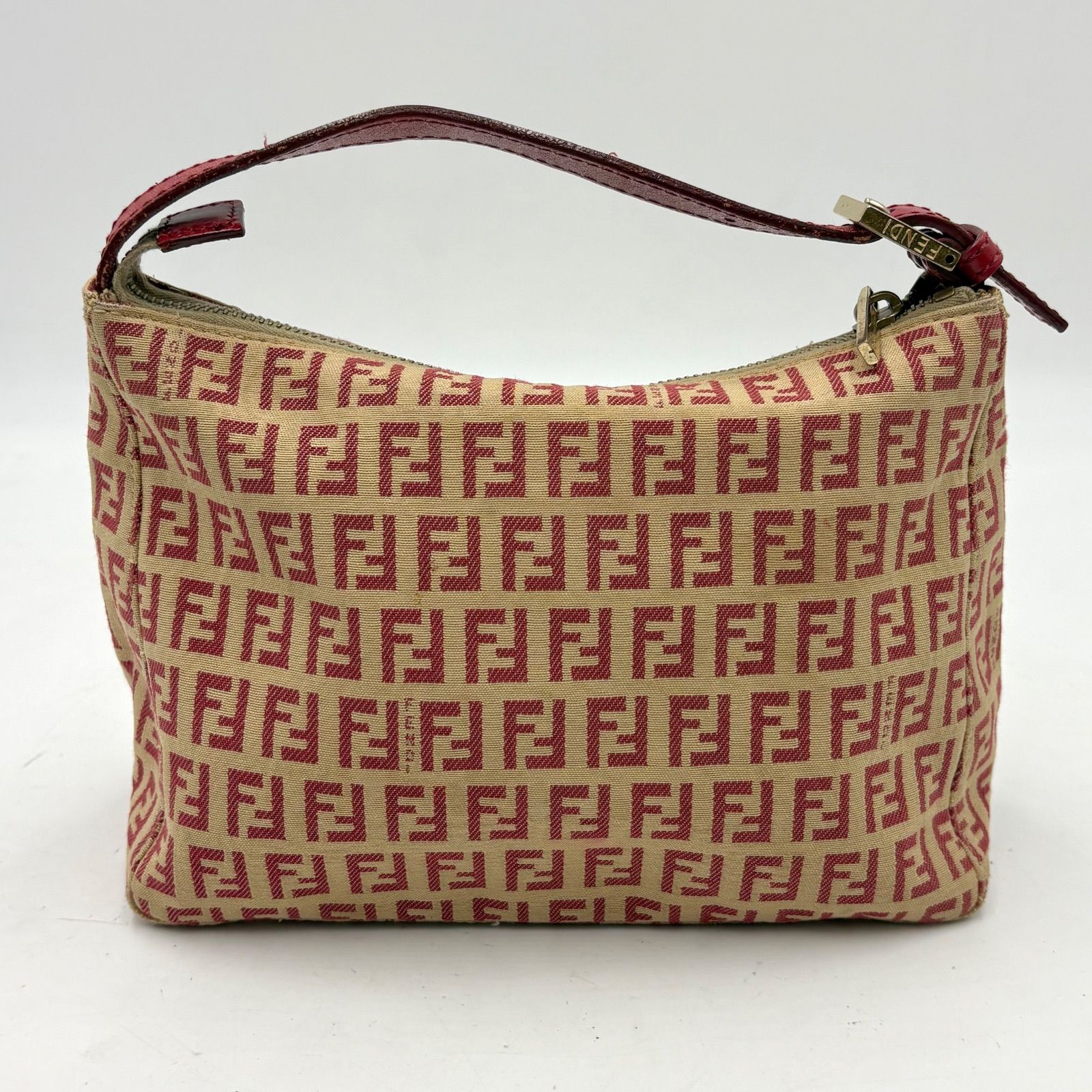 FENDI フェンディ ズッキーノ柄 アクセサリーポーチ ハンドバッグ