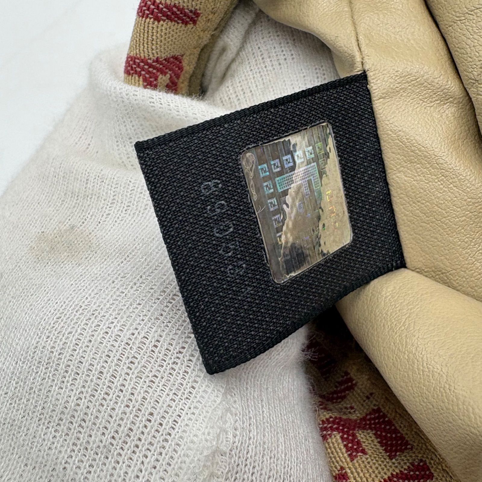 FENDI フェンディ ズッキーノ柄 アクセサリーポーチ ハンドバッグ