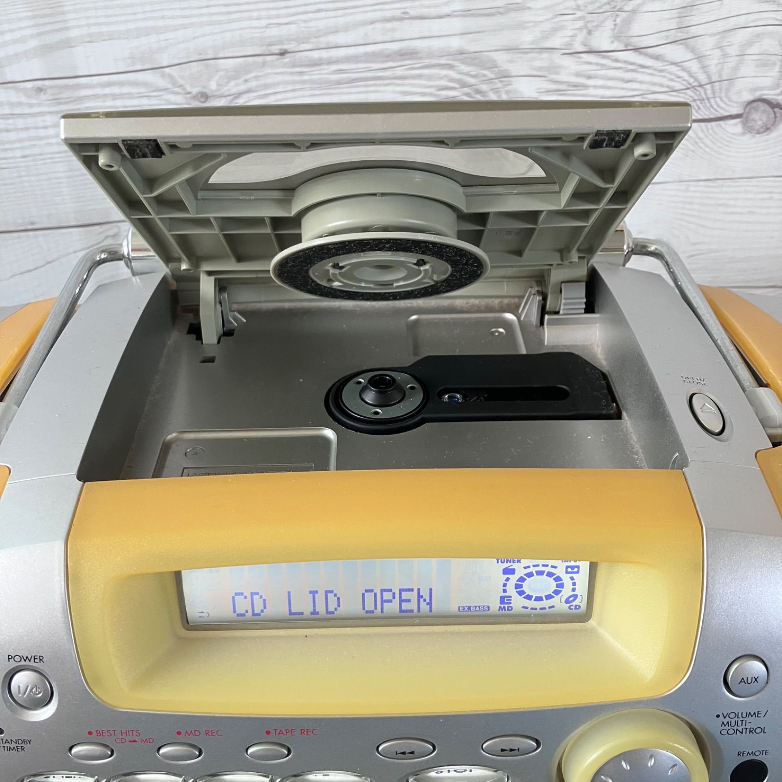 動作確認済み KENWOOD MDX-F3 ポータブルCDMDプレーヤー ラジカセ 