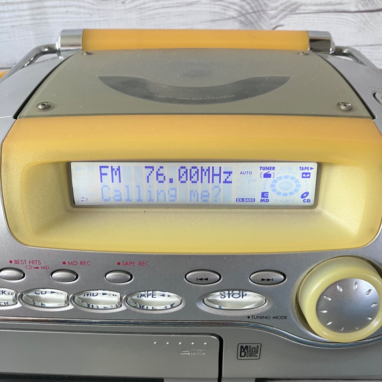 動作確認済み KENWOOD MDX-F3 ポータブルCDMDプレーヤー ラジカセ
