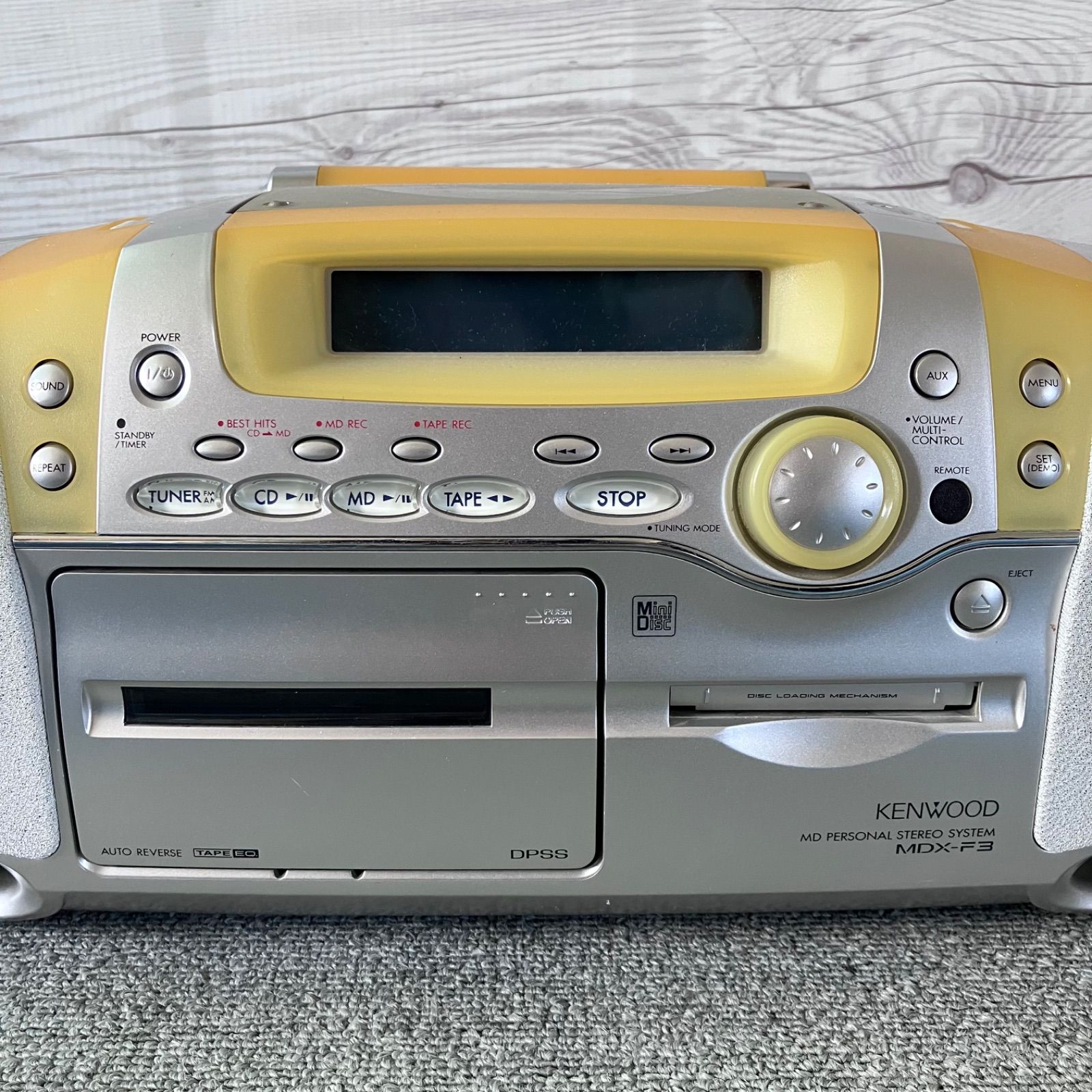 動作確認済み KENWOOD MDX-F3 ポータブルCDMDプレーヤー ラジカセ