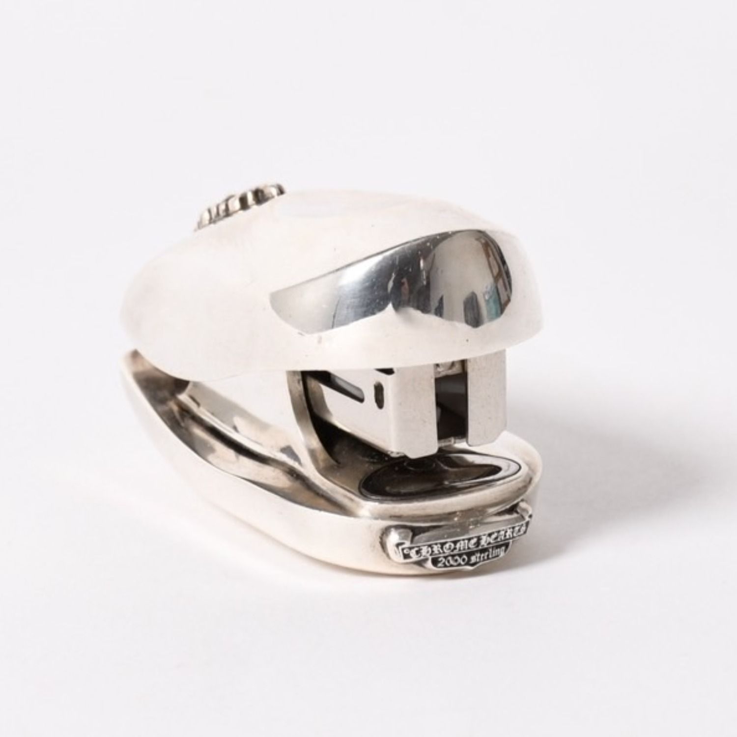 極美品 CHROME HEARTS クロムハーツ FLORAL CROSS STAPLER フローラルクロス ホッチキス 重量約156.58g スターリングシルバー 中古 4a005188 極美品 CHROME HEARTS クロムハーツ FLORAL CROSS STAPLER フローラル