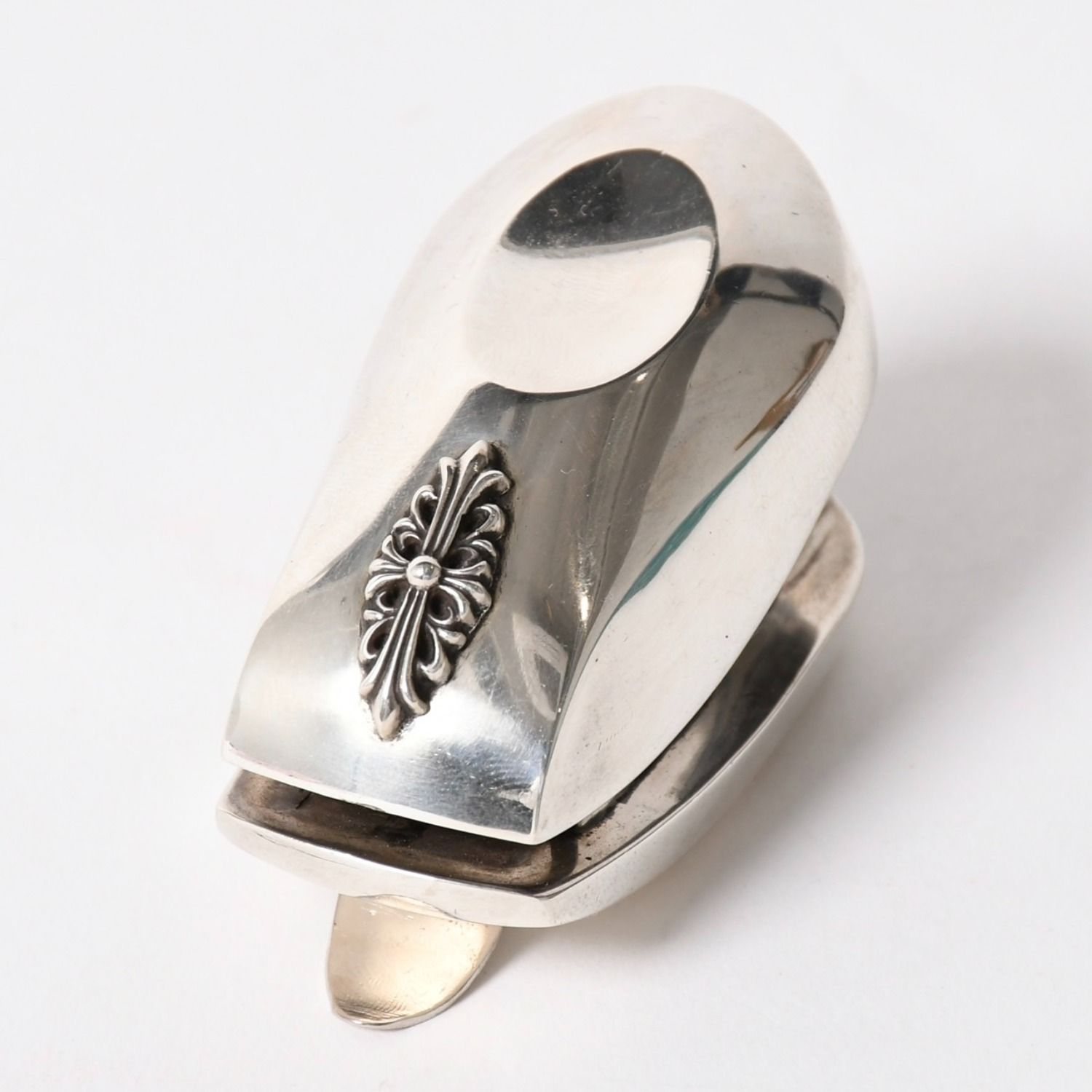極美品 CHROME HEARTS クロムハーツ FLORAL CROSS STAPLER フローラル