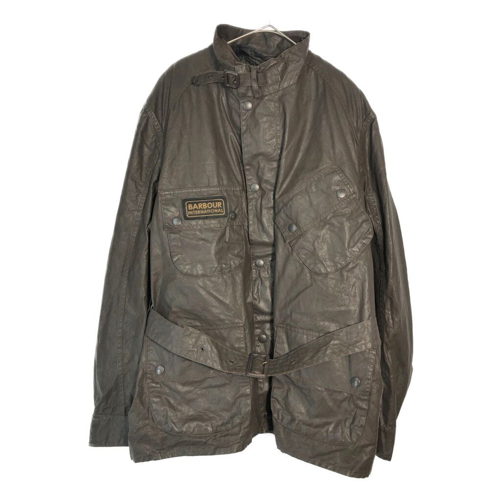 00年代 Barbour バブアー INTERNATIONAL インターナショナル ジャケット モーターサイクル ブラウン(メンズ XX-LARGE)中古 古着 X5971