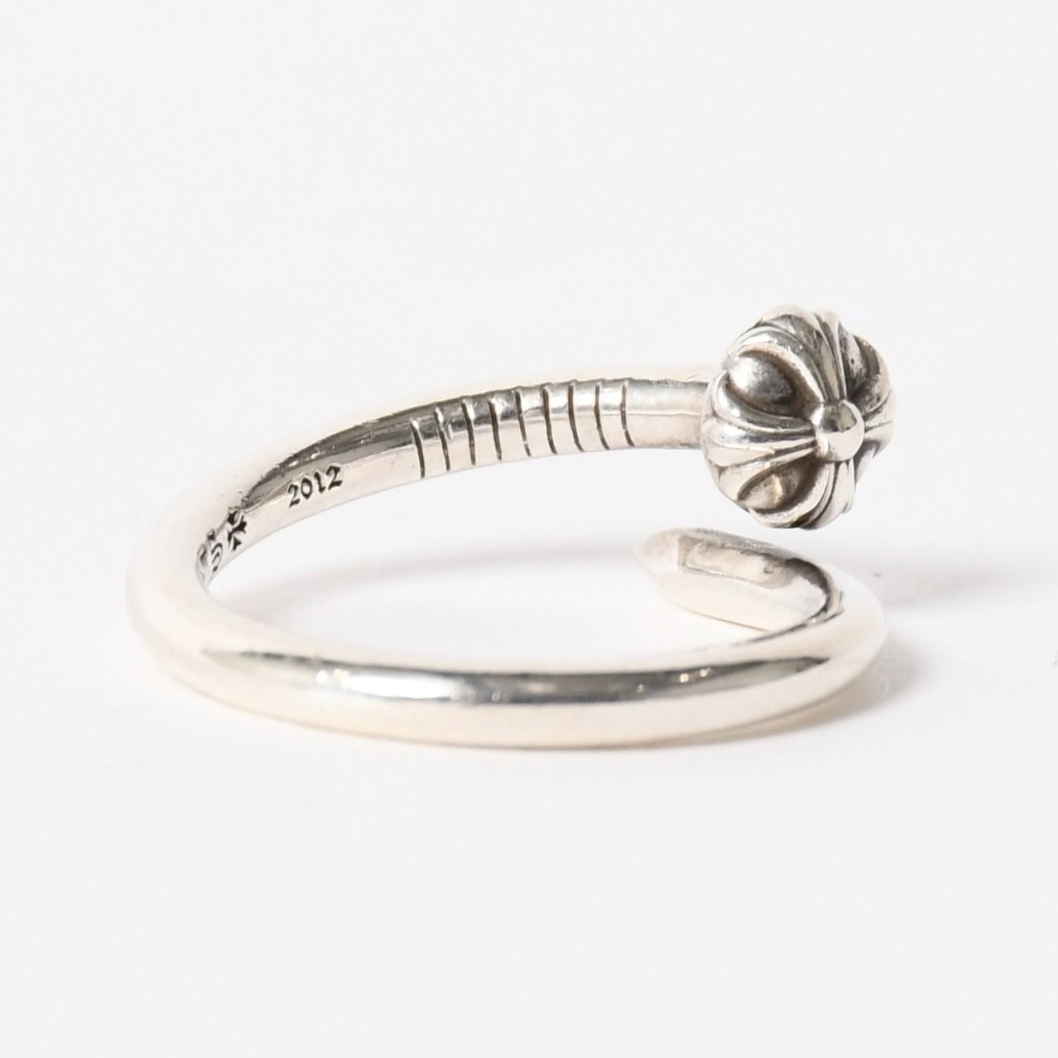 極美品 CHROME HEARTS クロムハーツ RNG NAIL W/CROSS BALL ネイル