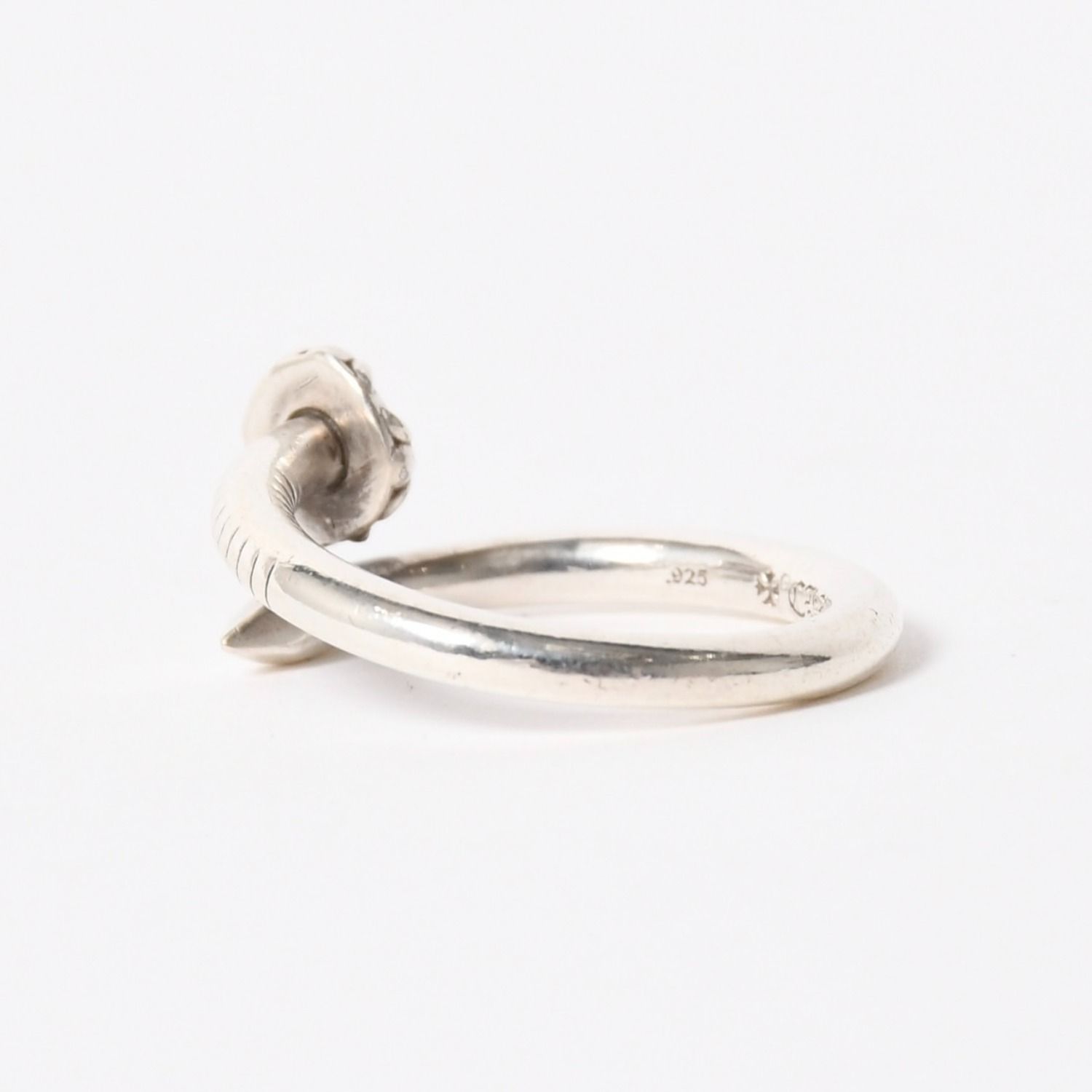 極美品 CHROME HEARTS クロムハーツ RNG NAIL W/CROSS BALL ネイル