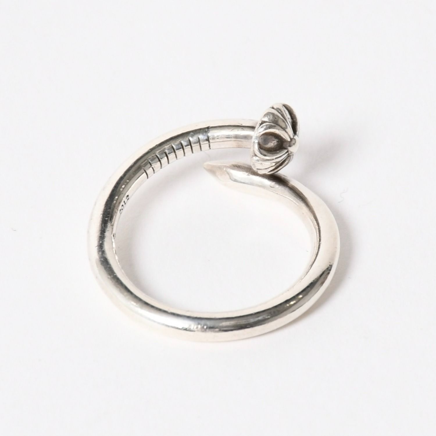 極美品 CHROME HEARTS クロムハーツ RNG NAIL W/CROSS BALL ネイル