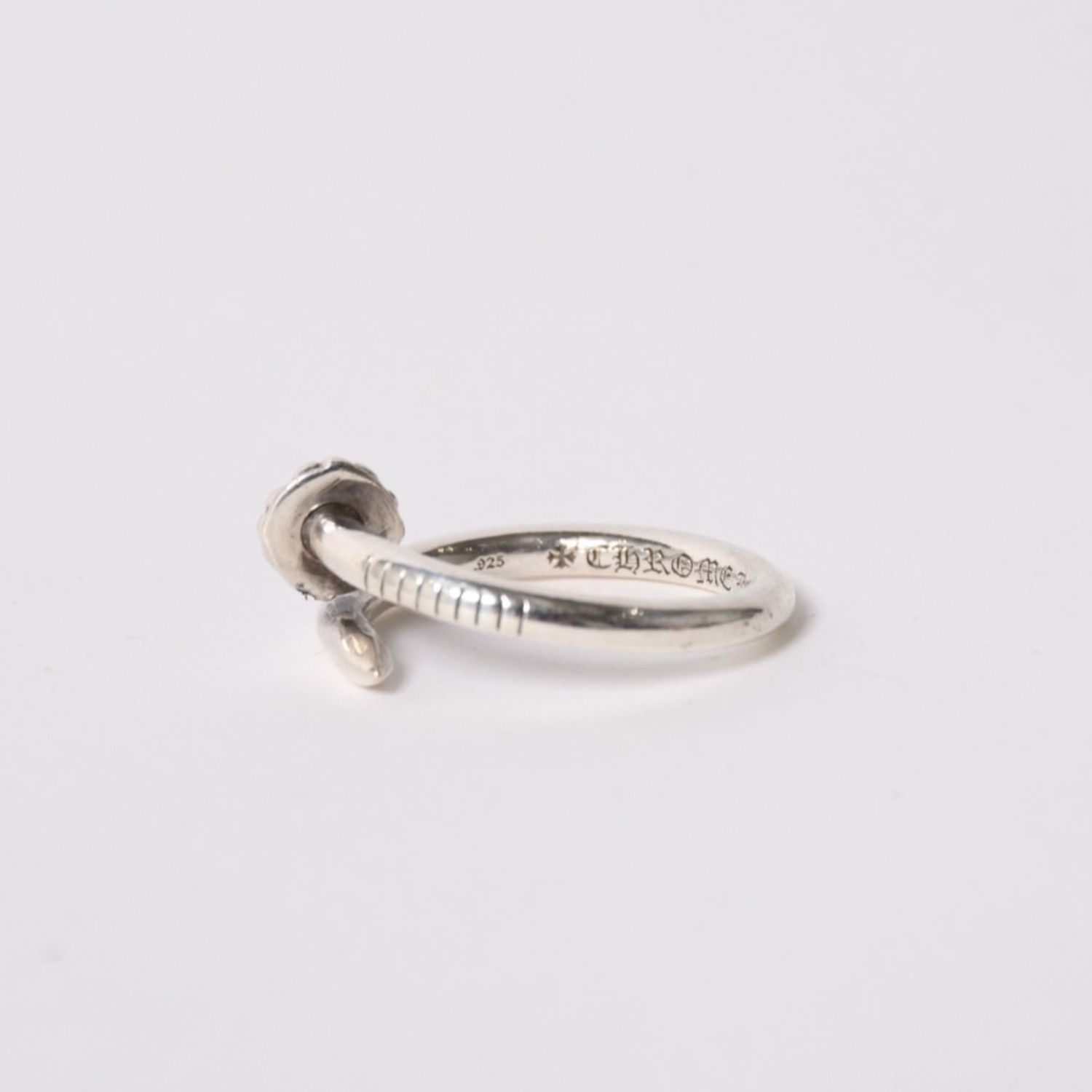 極美品 CHROME HEARTS クロムハーツ RNG NAIL W/CROSS BALL ネイル