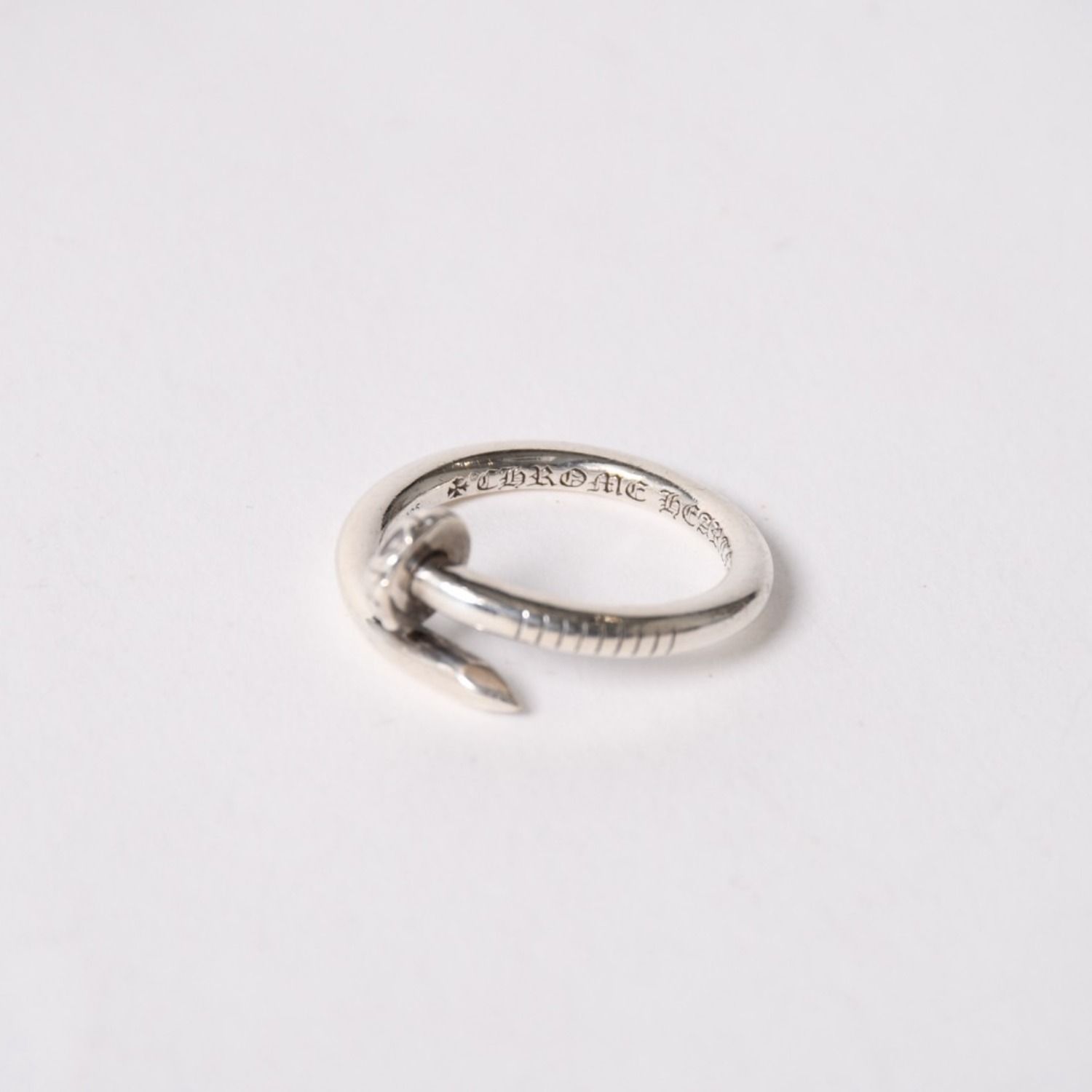 極美品 CHROME HEARTS クロムハーツ RNG NAIL W/CROSS BALL ネイル
