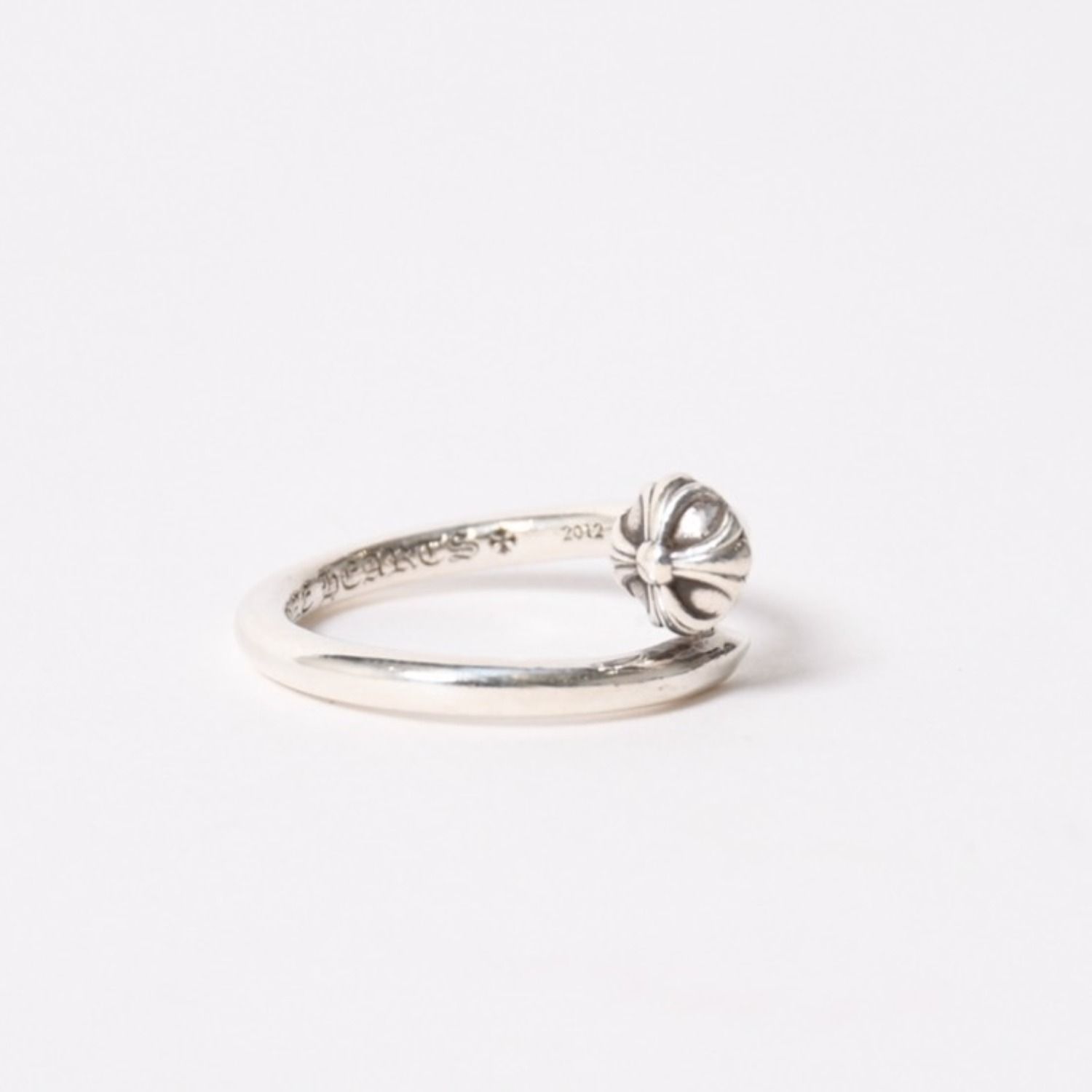 極美品 CHROME HEARTS クロムハーツ RNG NAIL W/CROSS BALL ネイル