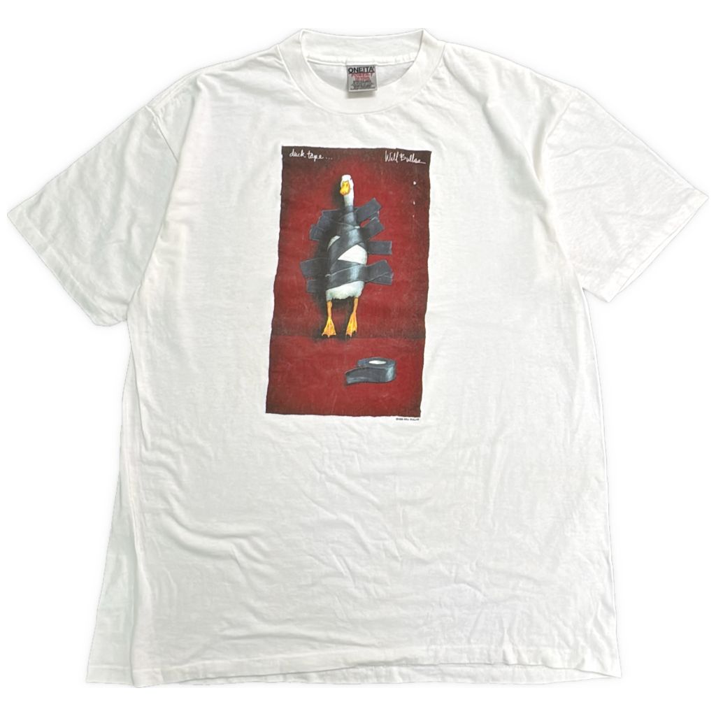 90年代 ウィル・ブラス / DUCK TAPE 半袖Ｔシャツ ホワイト(メンズ X-LARGE)中古 古着 Y5272