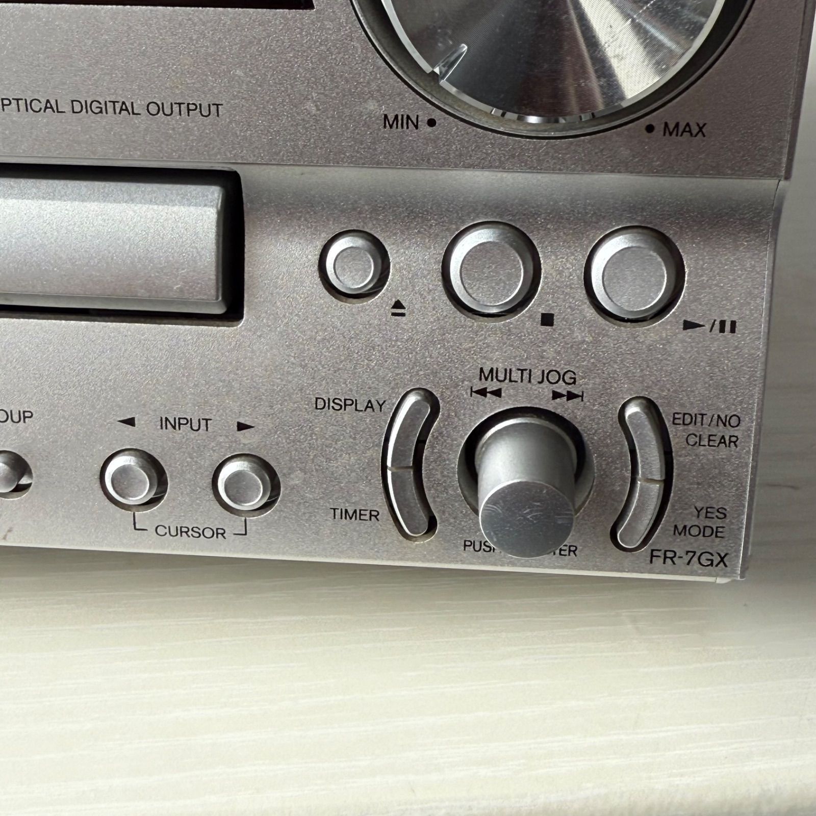 MDコンポ ONKYO FR-7GX 動作未確認 液晶良好 リモコン付 CD MD
