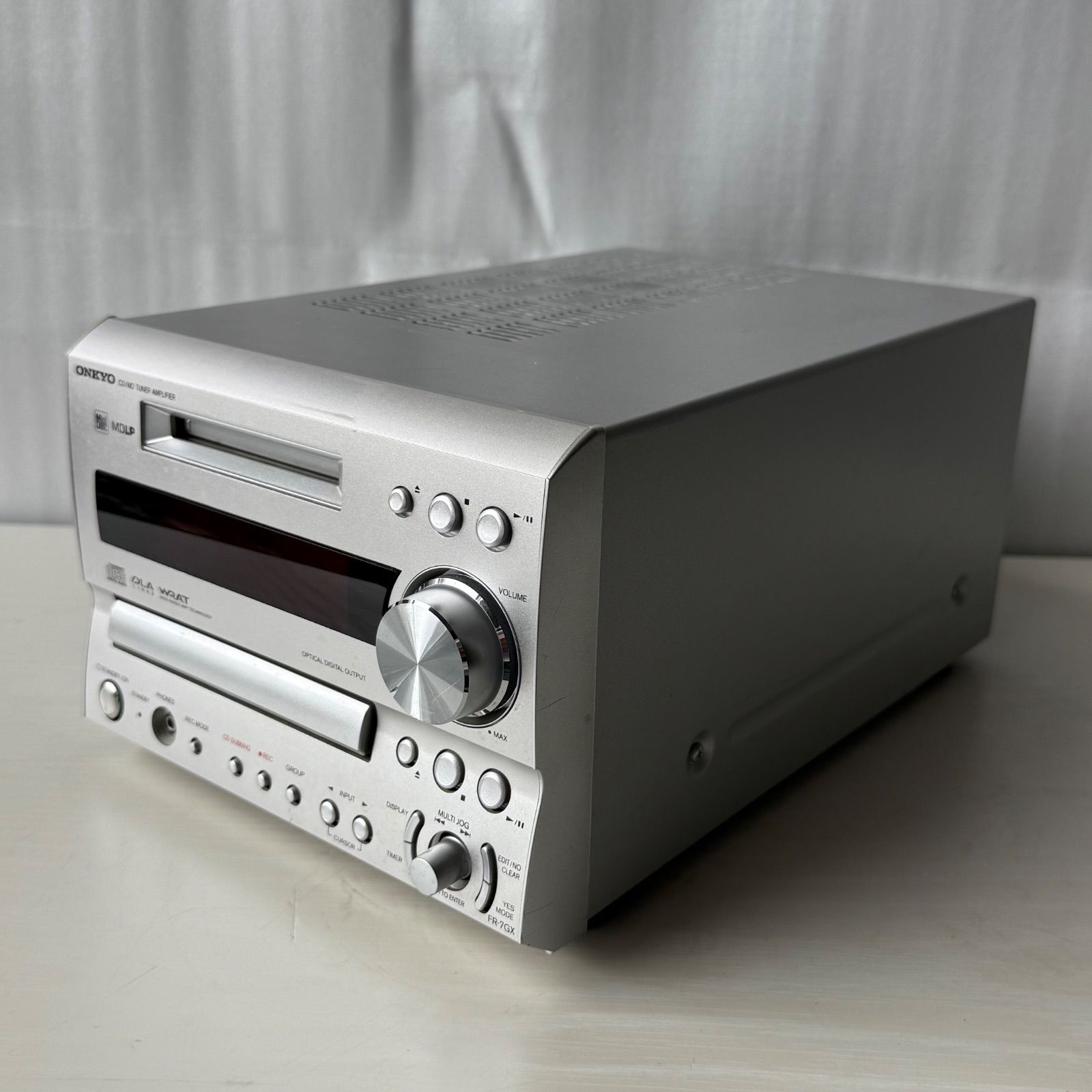 MDコンポ ONKYO FR-7GX 動作未確認 液晶良好 リモコン付 CD MD
