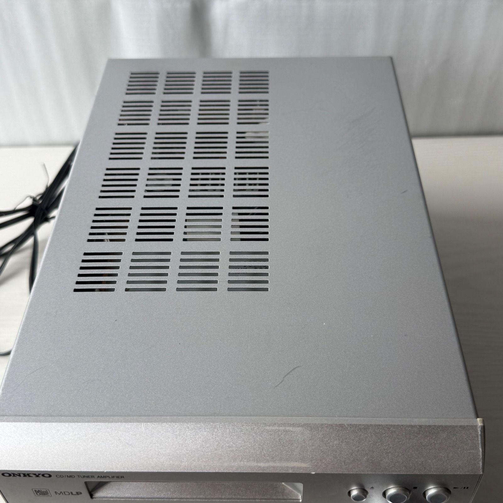MDコンポ ONKYO FR-7GX 動作未確認 液晶良好 リモコン付 CD MD