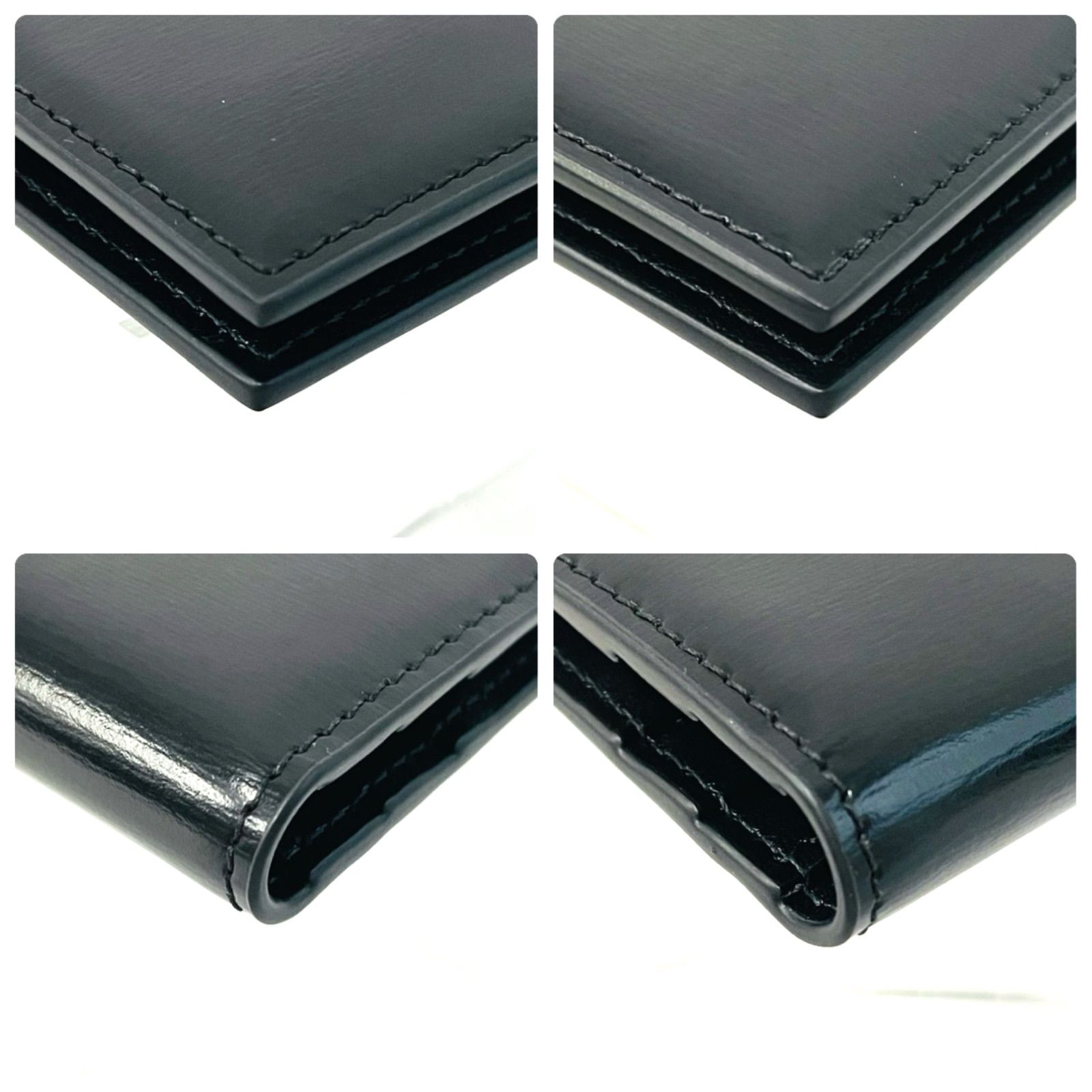 【美品】CELINE セリーヌ　バイフォールド　トリオンフ　カードホルダー 　ブラック　ゴールド　(61930)