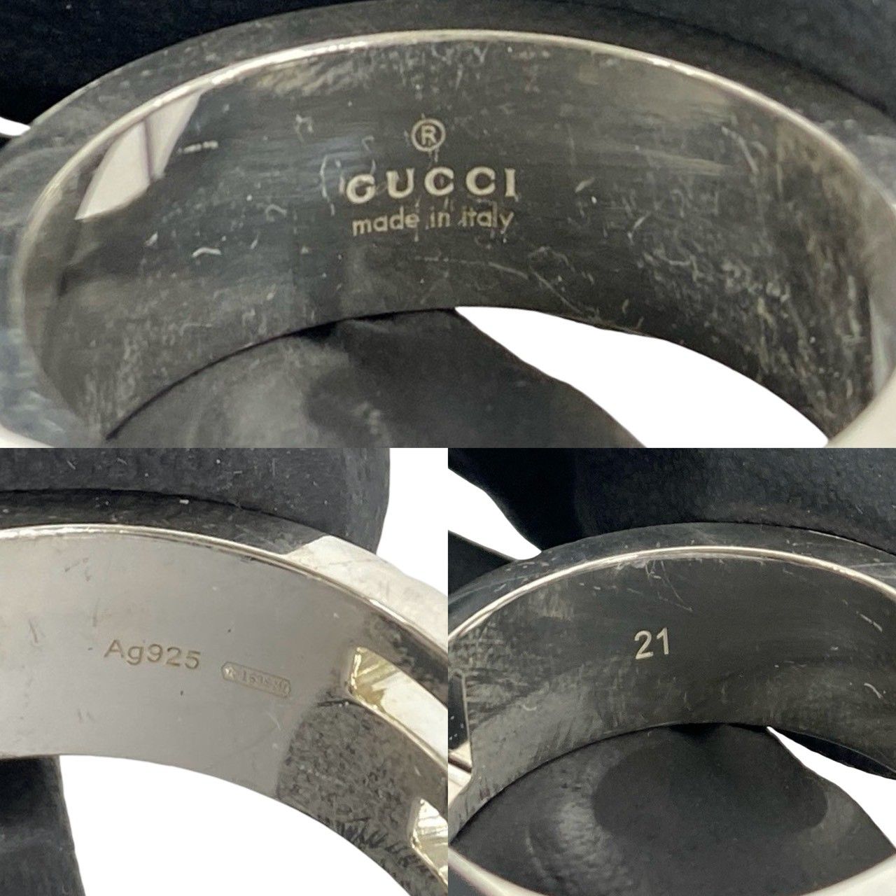 極 美品 保存箱 袋付 GUCCI グッチ G ロゴ モチーフ シルバー925