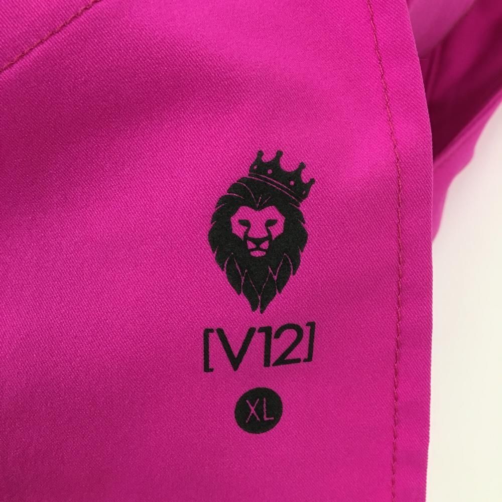 2026経典】【新品】V12 ハーフパンツ ピンク×白 裾ロゴワッペン