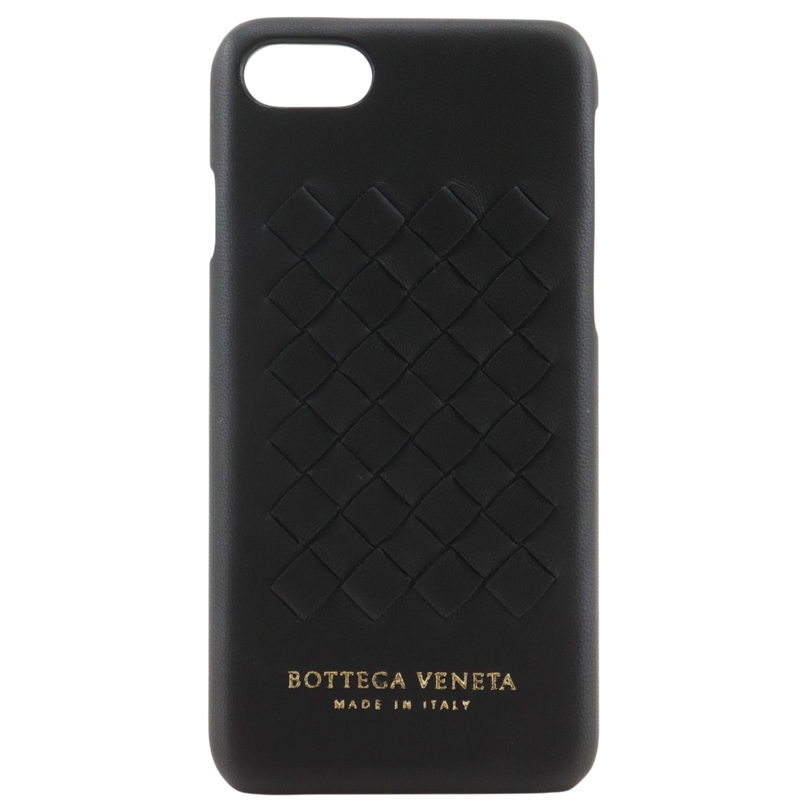 【BOTTEGAVENETA】ボッテガヴェネタ イントレチャート iPhone レザー 黒 ユニセックス スマホケース