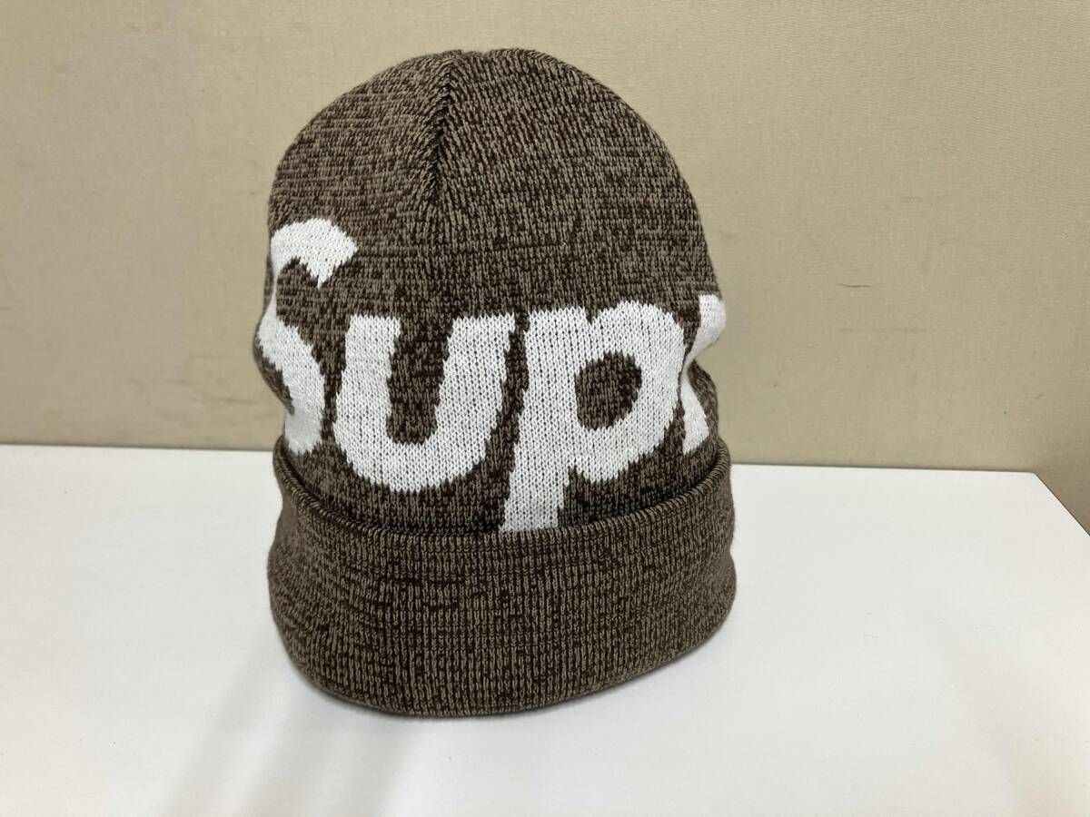 Supremeシュプリーム Big Logo Beanie ニットキャップ ブラウン 秋 冬