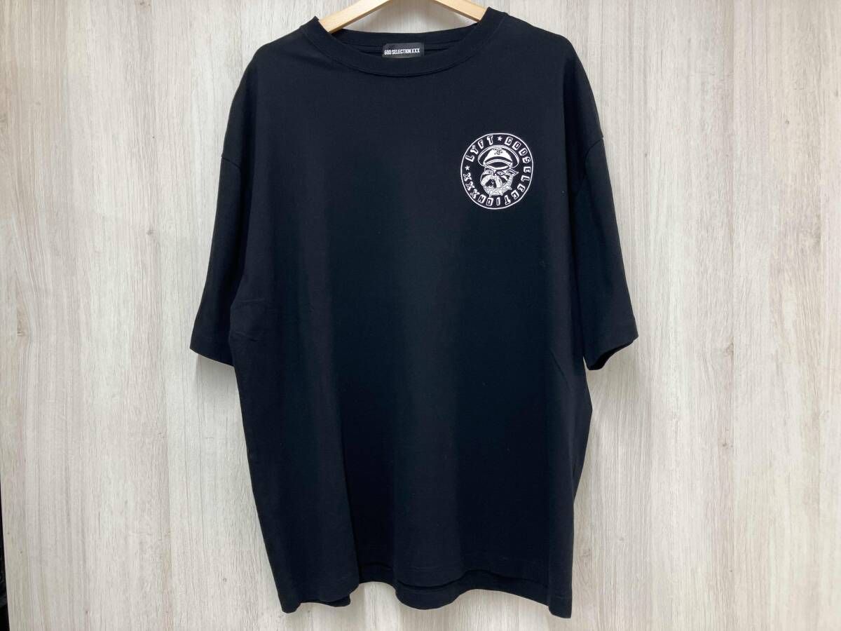 GOD SELECTION XXX LYFT コラボ 半袖Tシャツ ゴッドセレクション ブラック ワンポイント 黒 L