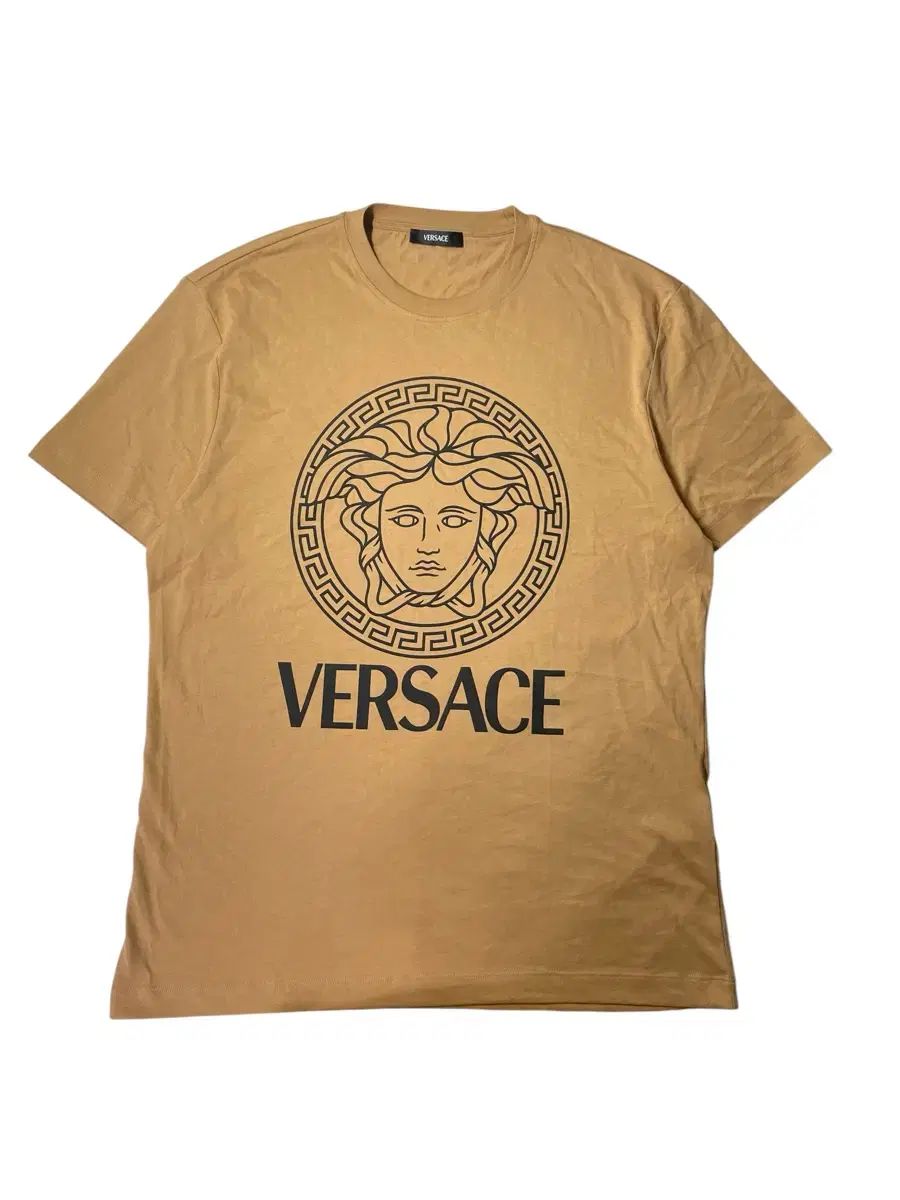 ヴェルサーチェ メドゥーサ ロゴ プリント コットン 半袖 Tシャツ