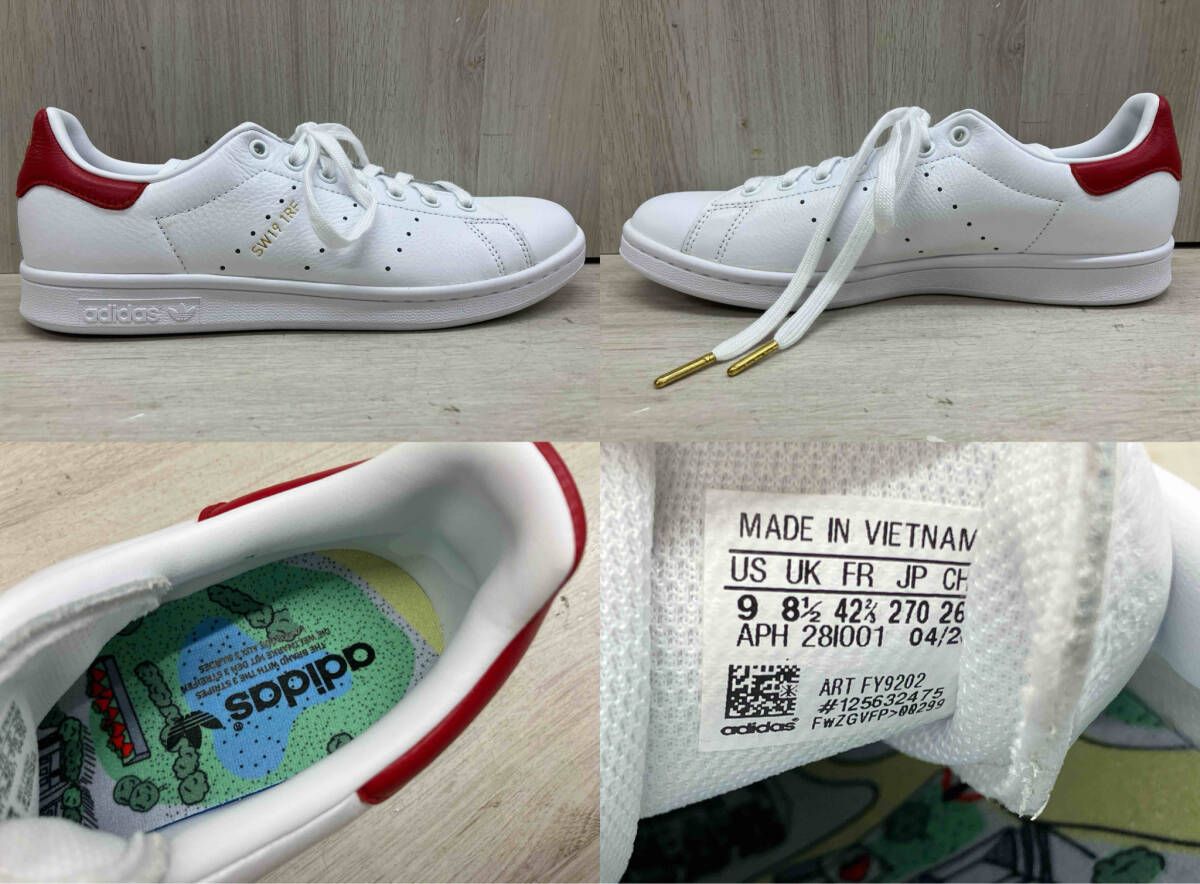 通年 adidas アディダス FY9202 右足苺ガラス STAN SMITH 27cm 白