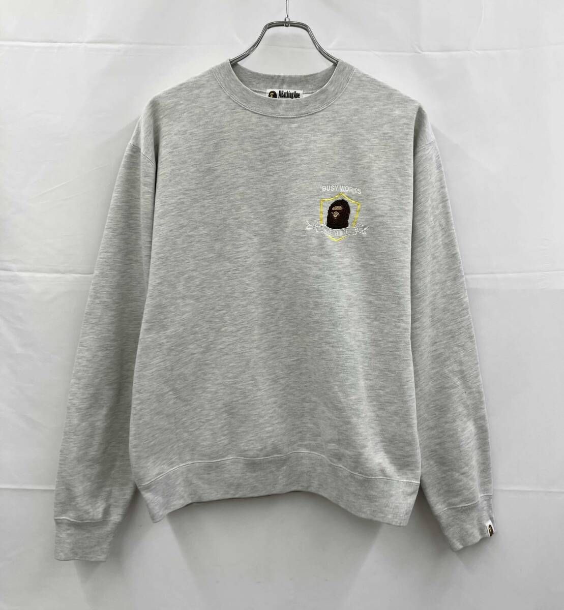 A BATHING APE アベイシングエイプ 長袖スウェット 001SWE301009X 刺繍