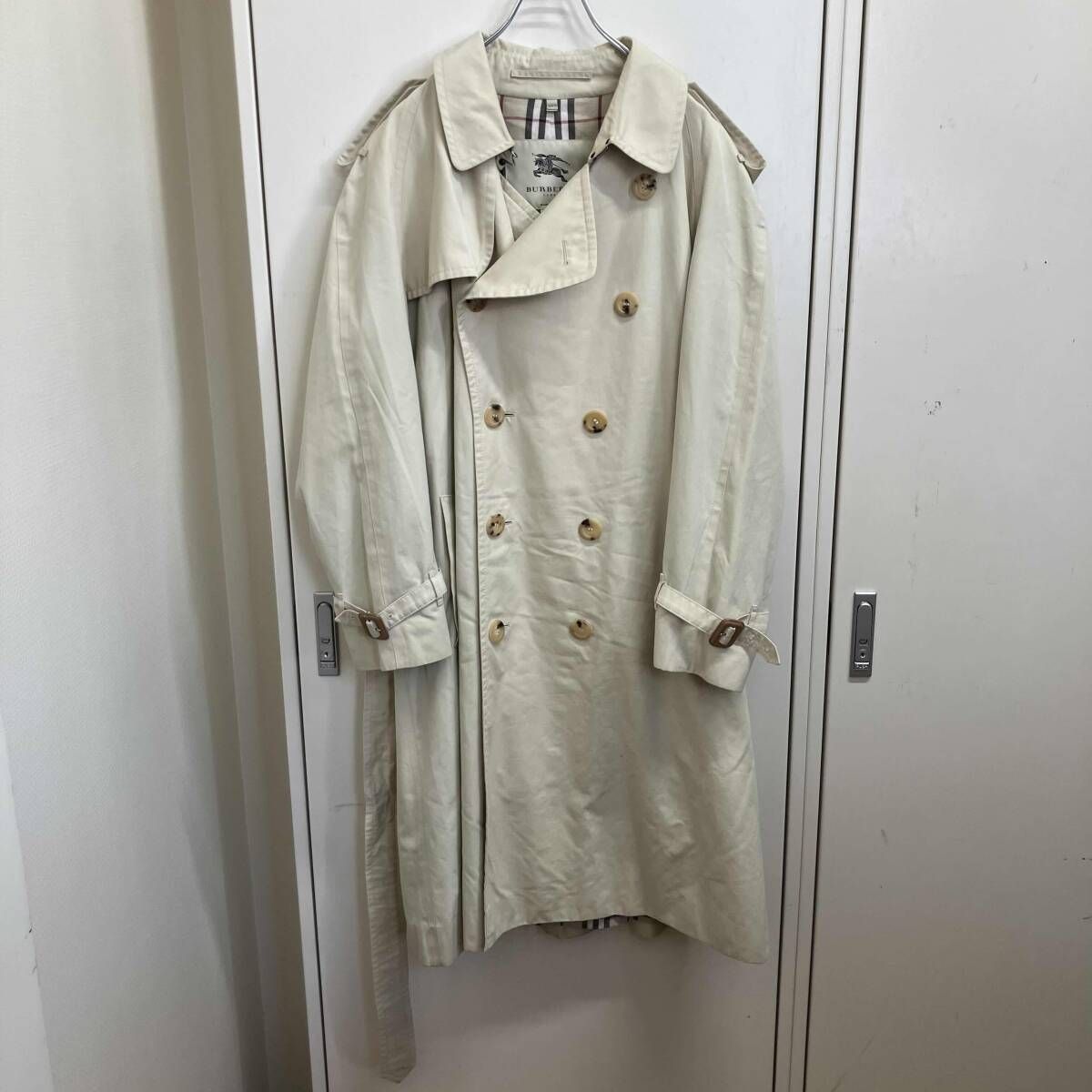 BURBERRY トレンチコート ノヴァチェックベルト ベージュ サイズL