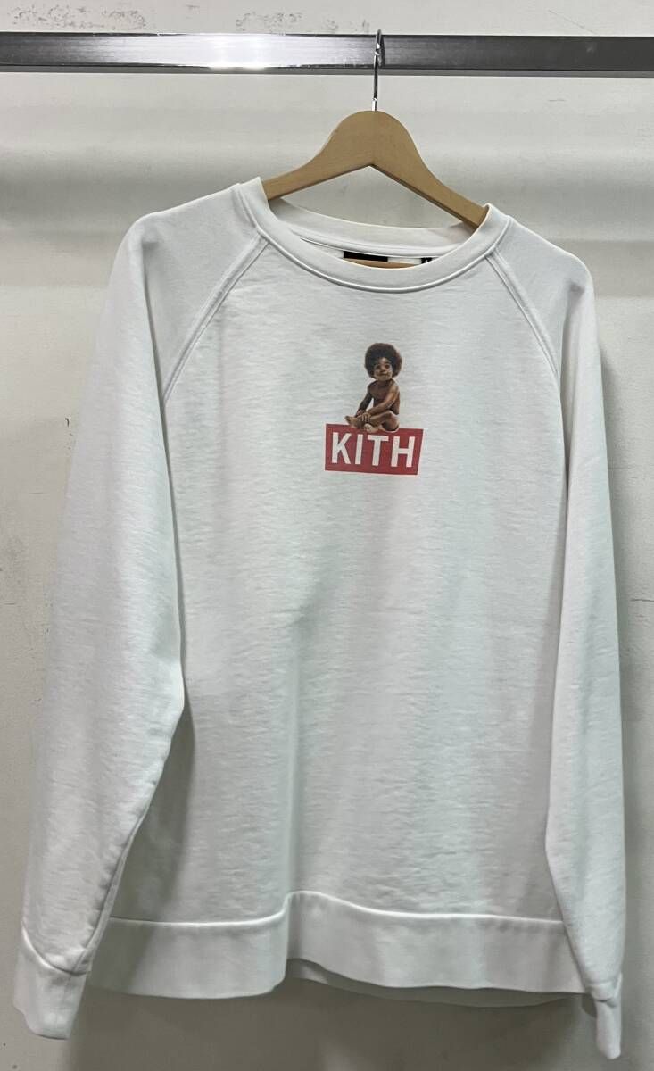 KITH キス スウェット Biggie Classic ビギー クラシック Logo Crewneck White ロゴ クルーネック ホワイト サイズXL ホワイト ストリート