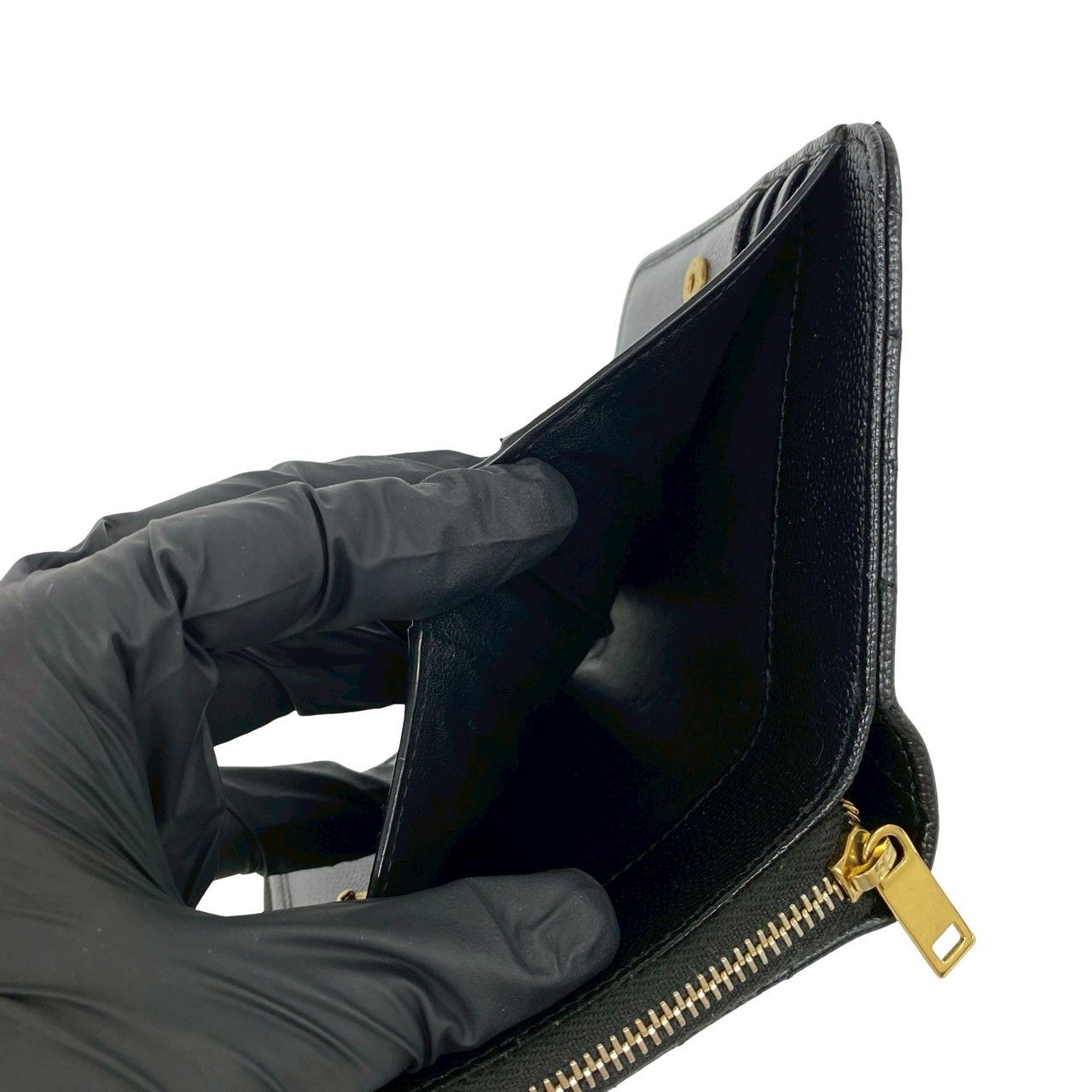 SAINT LAURENT ブラック 二つ折り財布 Accessory Mens 【公式通販】