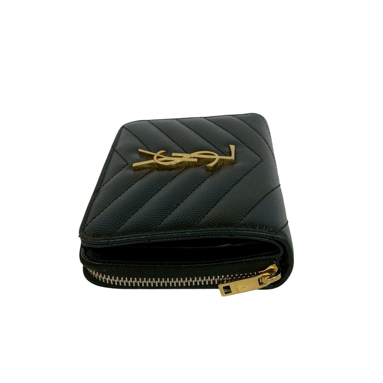 極 美品 YVES SAINT LAURENT イヴ・サンローラン YSL カサンドラ ロゴ