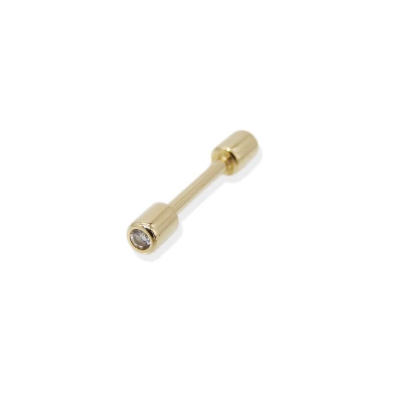 美品 SHIHARA シハラ ピアス K18YG ダイヤモンド Diamond Twist Pin