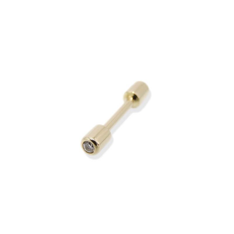 Shihara ピアス片耳用 / シハラ ゴールド ピアス 美品 SHIHARA シハラ ピアス K18YG ダイヤモンド Diamond Twist Pin