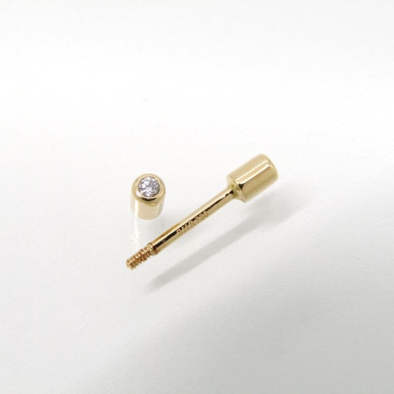 美品 SHIHARA シハラ ピアス K18YG ダイヤモンド Diamond Twist Pin