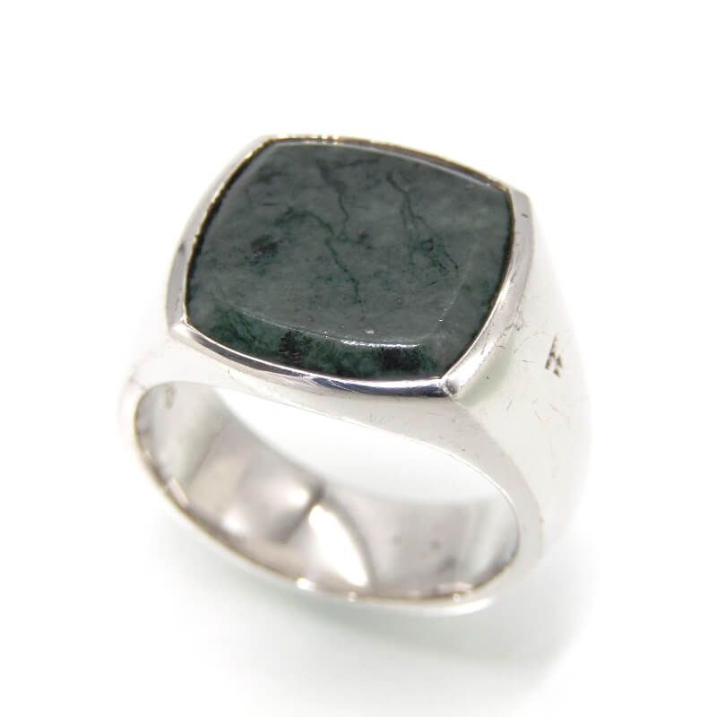 TOM WOOD トムウッド リング Cushion Green Marble #56 クッション