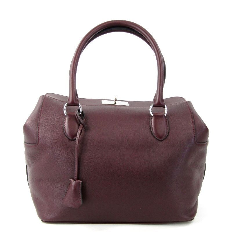 美品 HERMES エルメス ハンドバッグ ツールボックス 26 N刻印 2010年 ヴォースイフト ショルダーバッグ ボルドー   47000292 美品 HERMES エルメス ハンドバッグ ツールボックス 26 N刻印 2010年