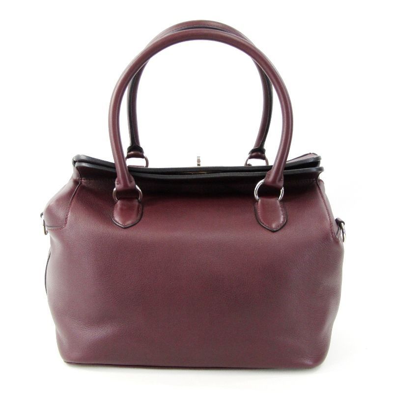 美品 HERMES エルメス ハンドバッグ ツールボックス 26 N刻印 2010年 ヴォースイフト ショルダーバッグ ボルドー   47000292 美品 HERMES エルメス ハンドバッグ ツールボックス 26 N刻印 2010年