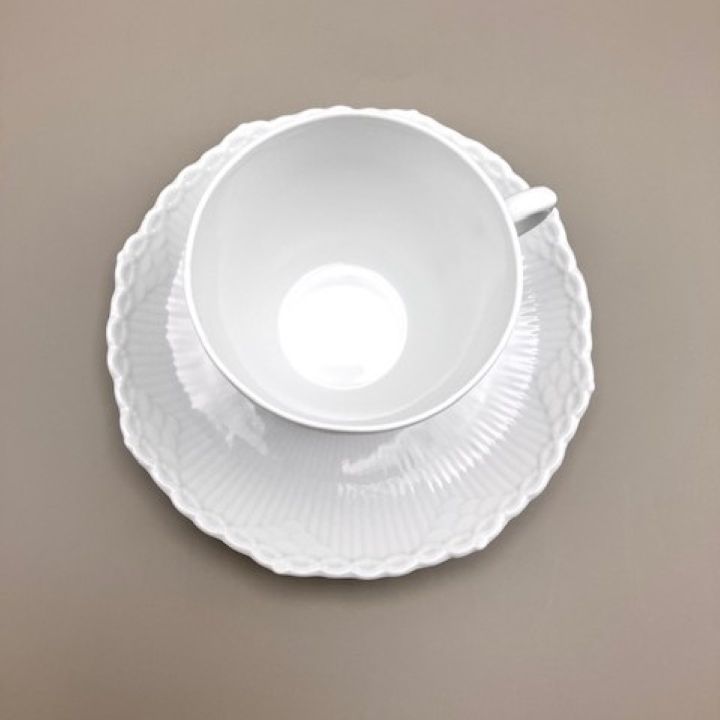ロイヤルコペンハーゲン ホワイトフルーテッド ハーフレース カップ 