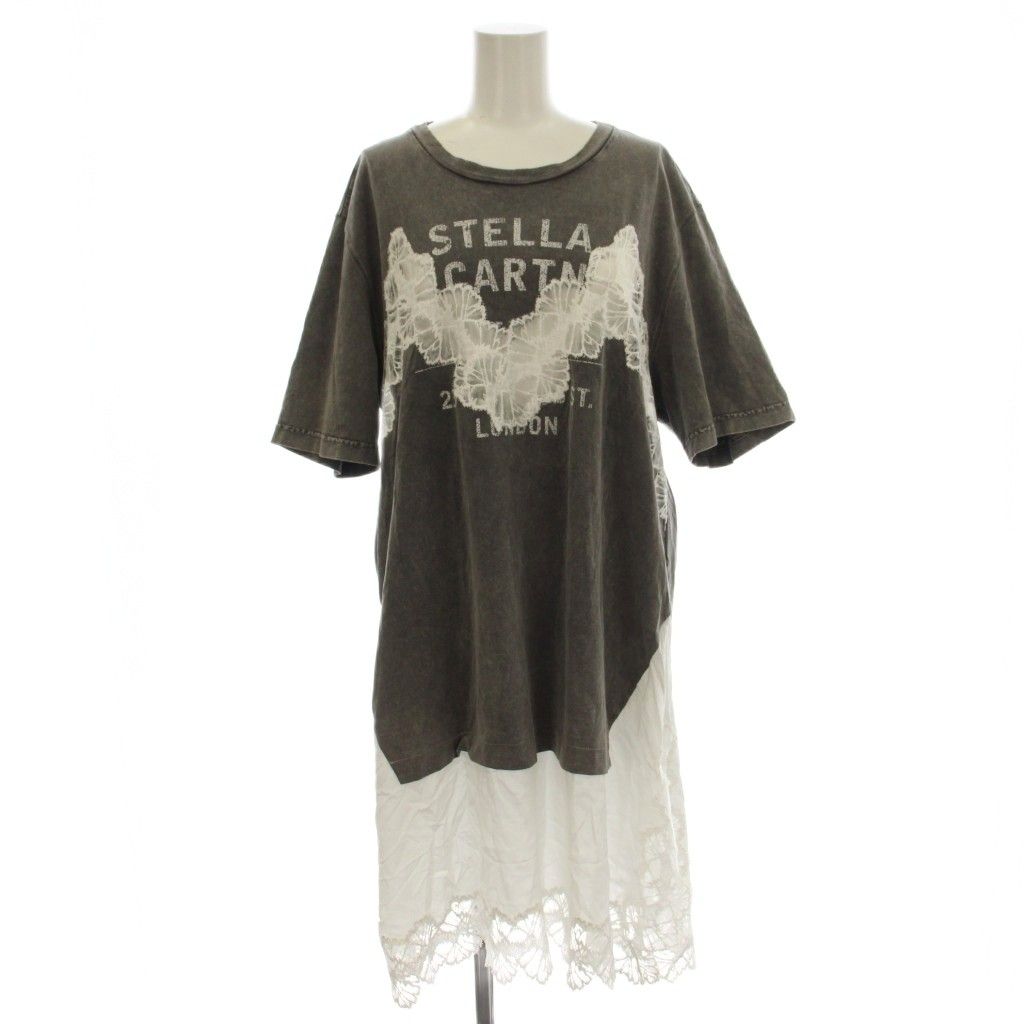 ステラマッカートニー レーストリムTシャツ ワンピース Mサイズ ステラマッカートニー STELLA McCARTNEY USED加工 Tシャツ ワンピース