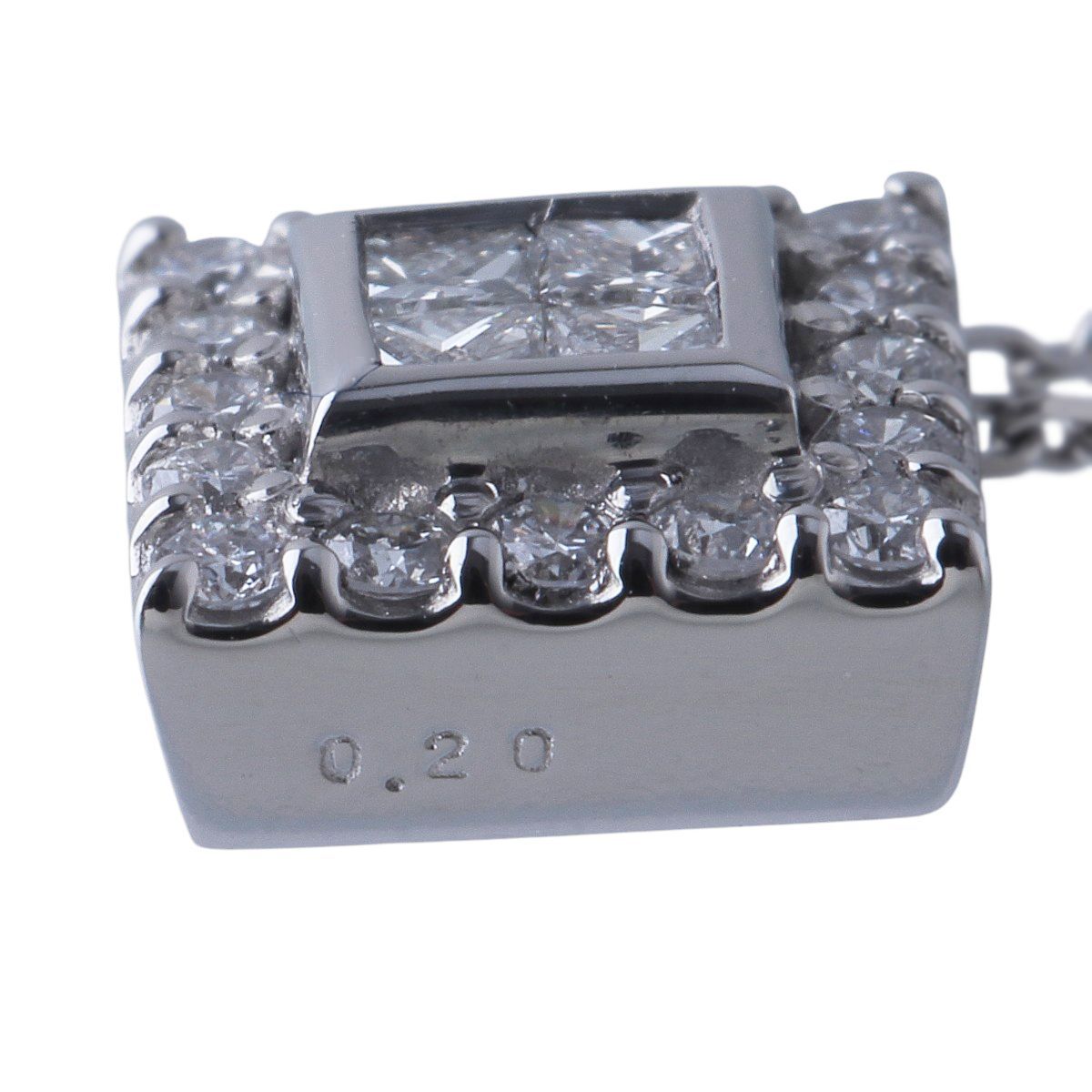 ヴァンドーム青山 ダイヤ ネックレス 0.20ct 45cm Pt950/Pt850 新品