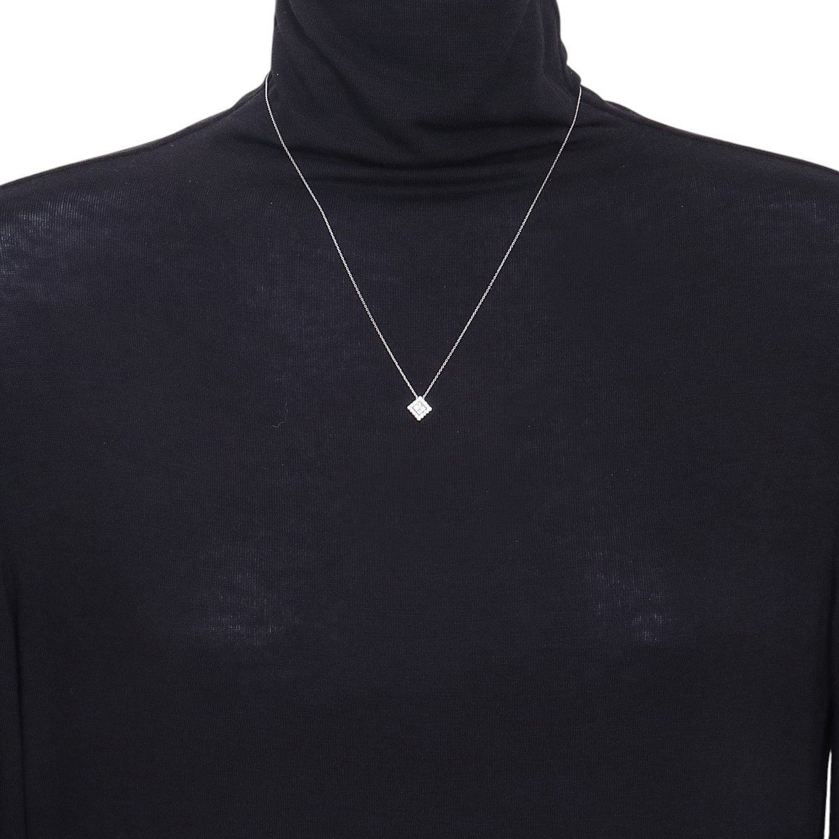ヴァンドーム青山 ダイヤ ネックレス 0.20ct 45cm Pt950/Pt850 新品