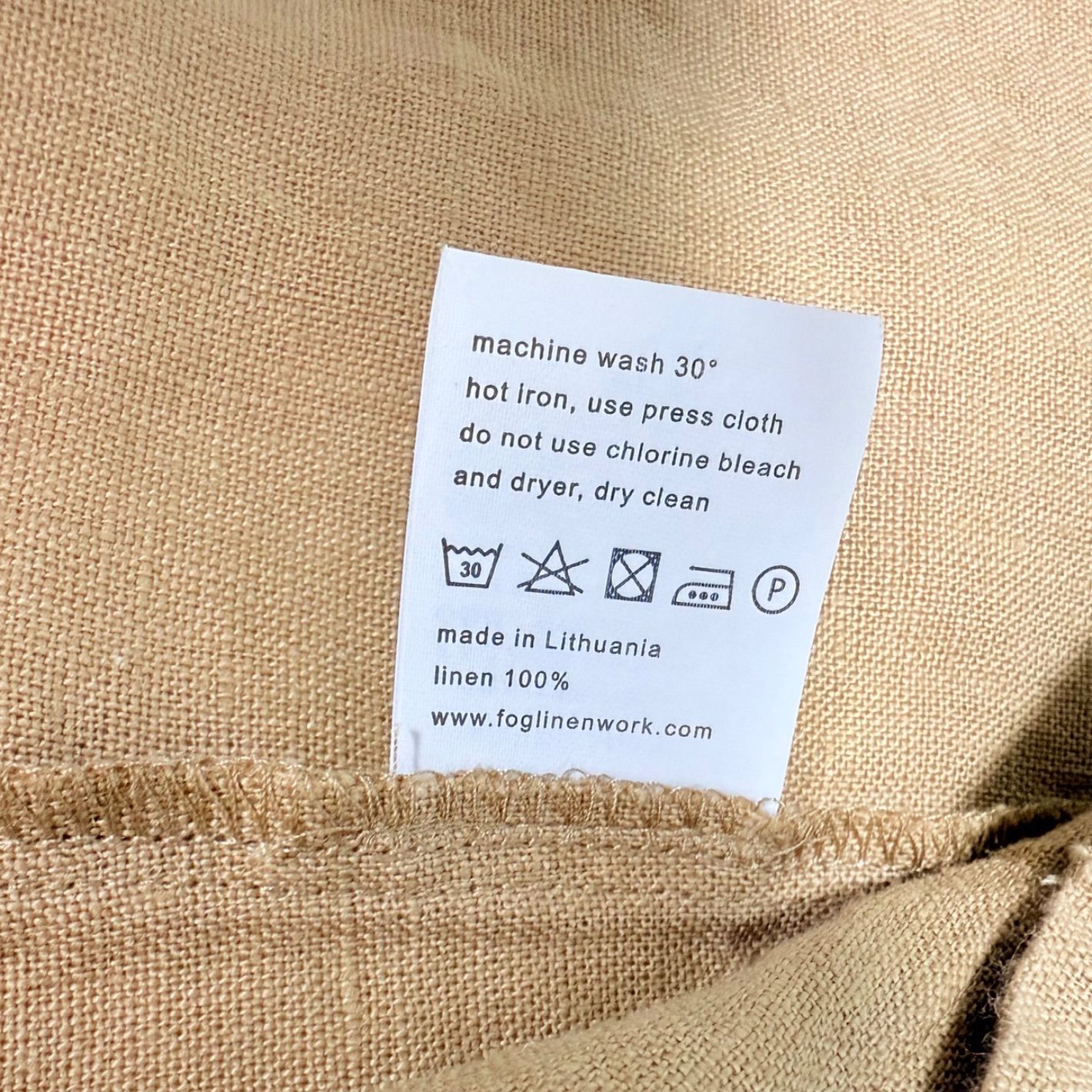 fog linen work カリナベスト リネン100% ナチュラル ベージュ ノー