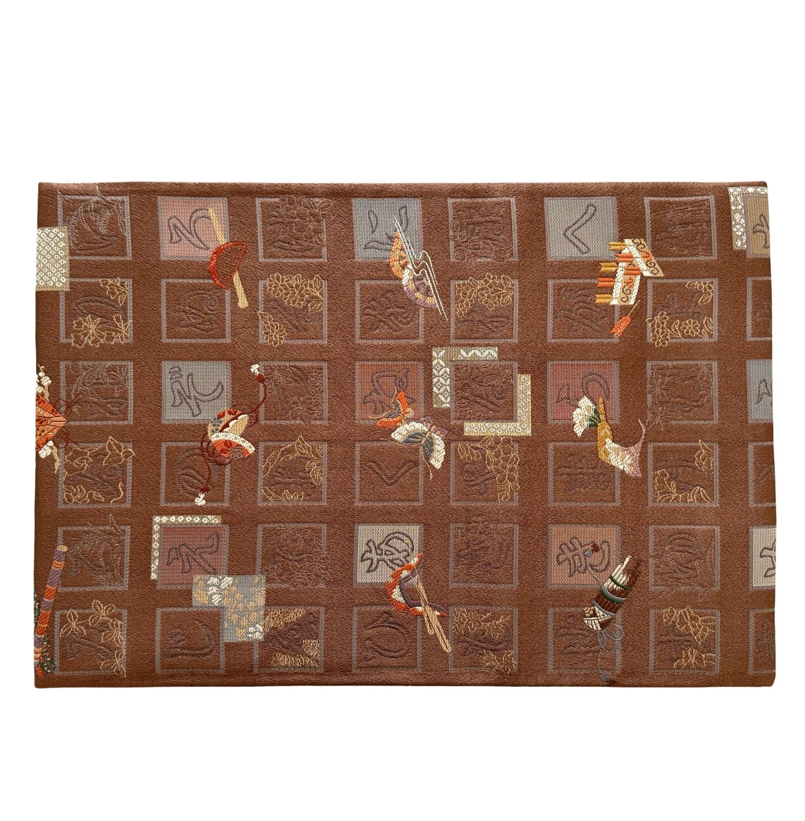 2点セット ヴィンテージ 正絹 帯 ランチョンマット 着物リメイク 一点