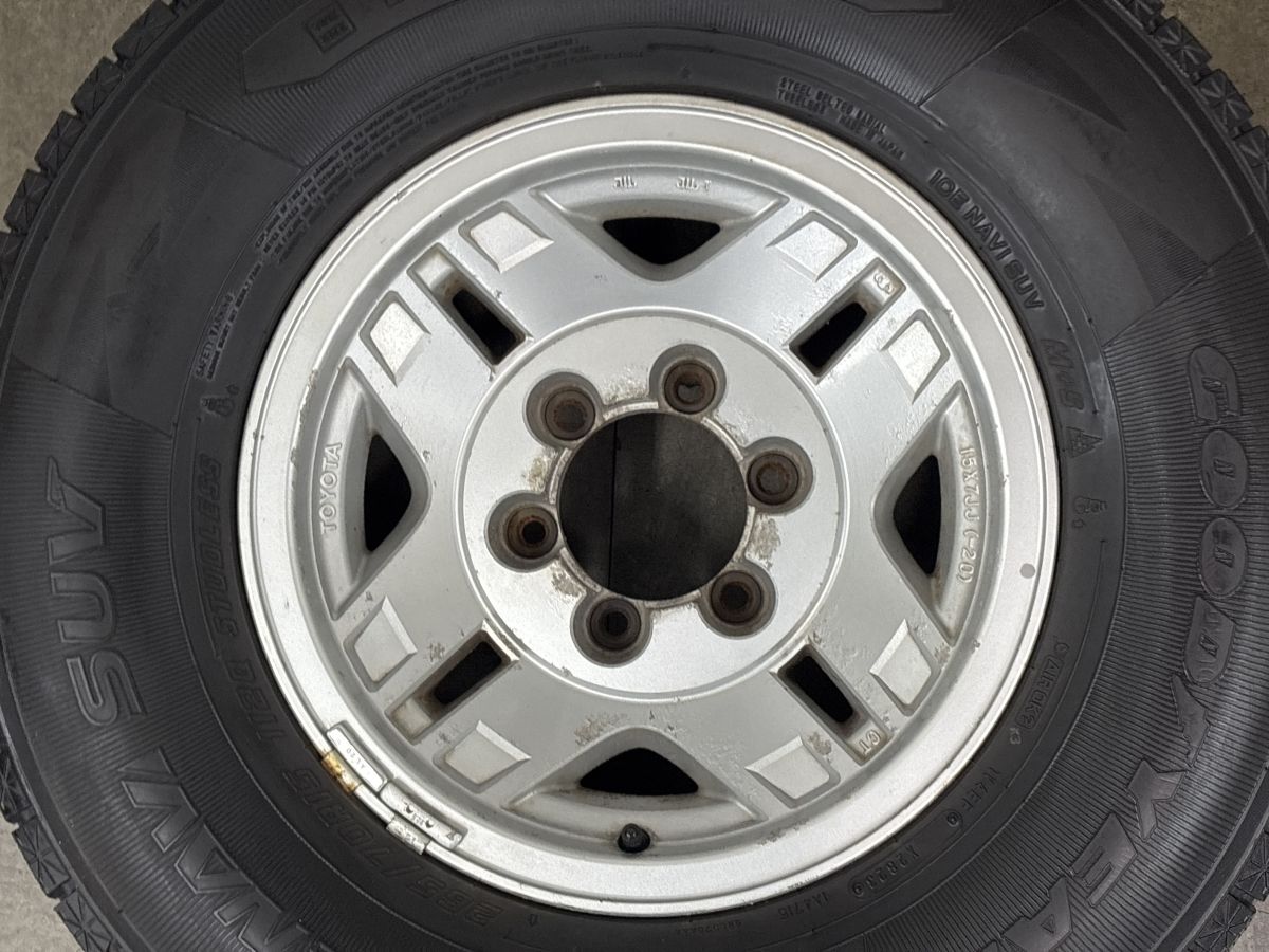 バリ溝】トヨタ 78 プラド 純正 15in 7JJ -20 PCD139.7 グッドイヤー 