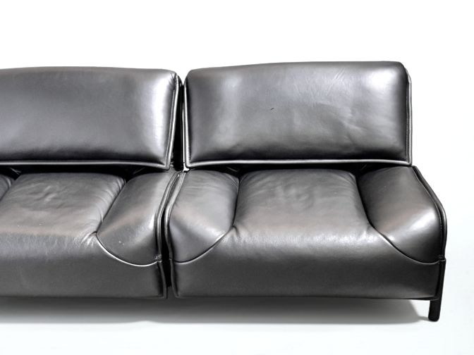 Cassina カッシーナ ヴェランダ 3人掛けソファ 総革 ブラック i-00082