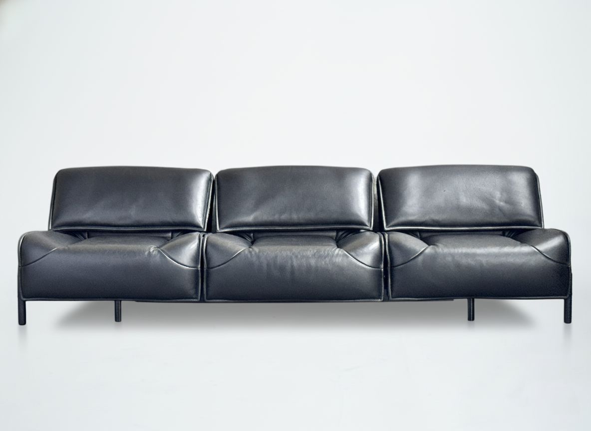 カッシーナ　ヴェランダ　総本革　レザー　リクライニングソファ　モダン Cassina カッシーナ ヴェランダ 3人掛けソファ 総革 ブラック i-00082