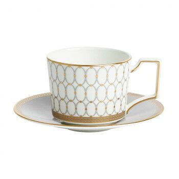(B) Wedgwood ウェッジウッド ルネッサンス グレイ ティーカップ&ソーサー 1065321