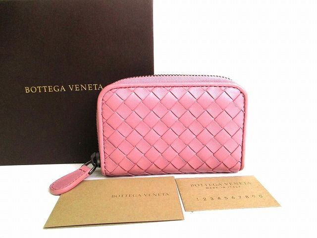 ボッテガヴェネタ BOTTEGA VENETA イントレチャート レザー ラウンドジップ コインパース 小銭入れ メンズ レディース 【未使用保管品】
